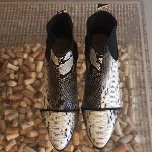 ASOS Faux-Snake Skin ankle boots